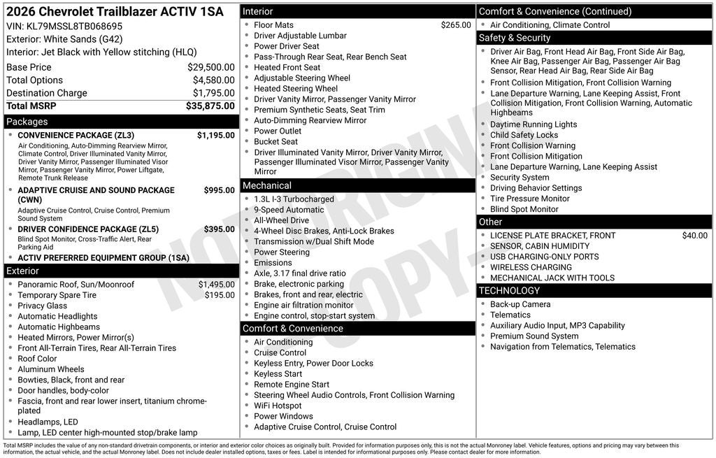 2026 Chevrolet TrailBlazer ACTIV