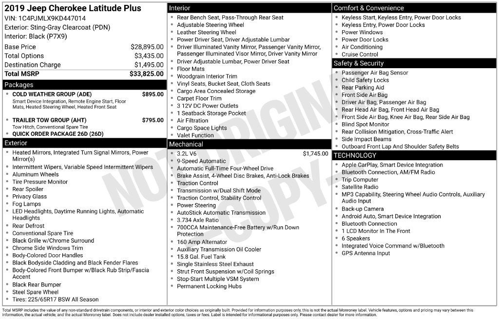 2019 Jeep Cherokee Latitude Plus