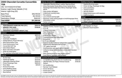 2000 Chevrolet Corvette Base