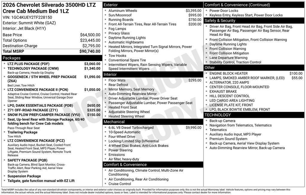 2026 Chevrolet Silverado 3500 HD LTZ