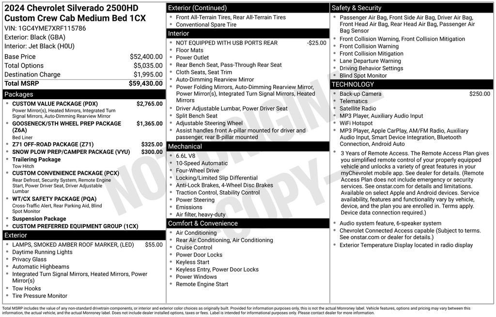 2024 Chevrolet Silverado 2500 HD Custom