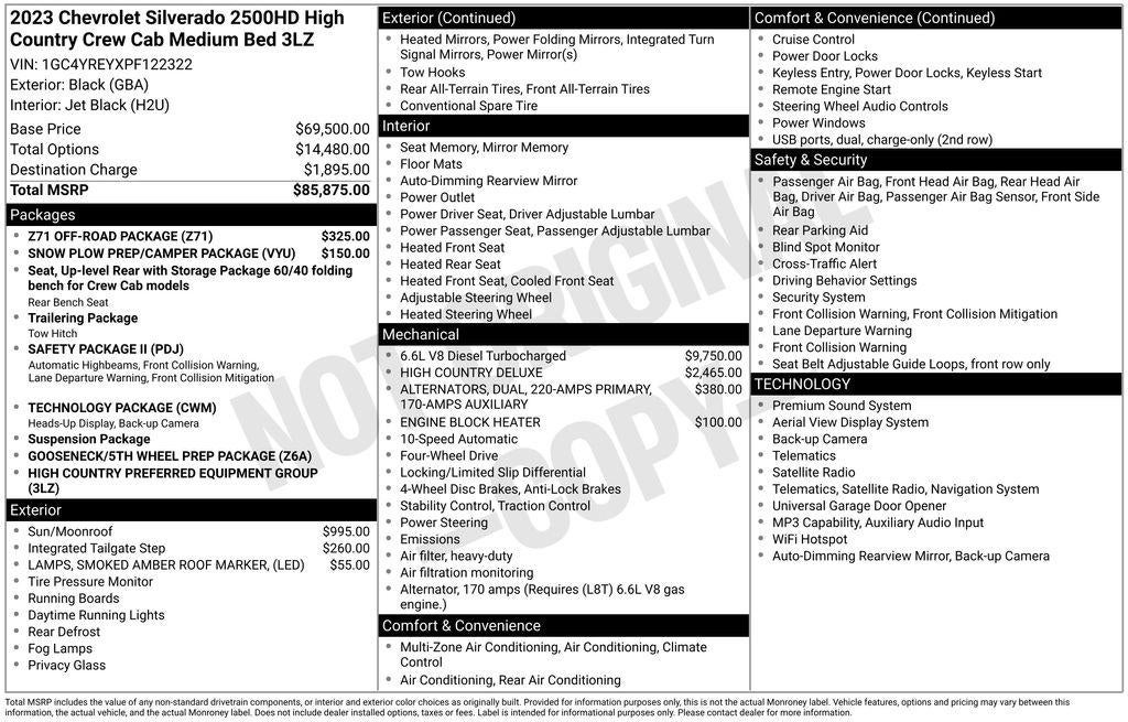 2023 Chevrolet Silverado 2500 HD High Country