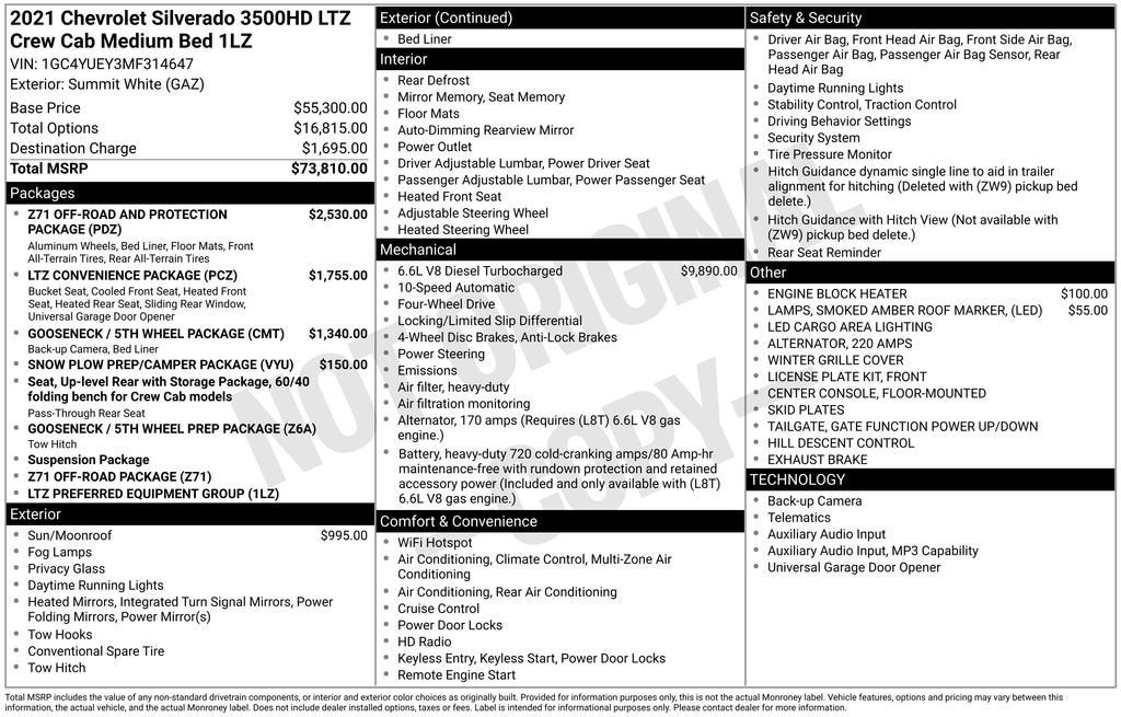 2021 Chevrolet Silverado 3500 HD LTZ