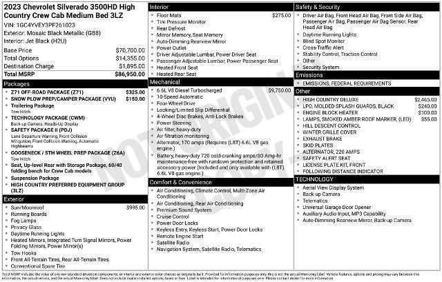 2023 Chevrolet Silverado 3500 HD High Country