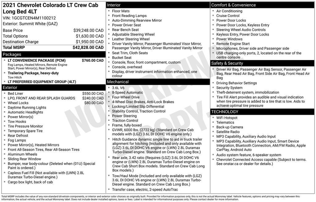 2021 Chevrolet Colorado 4WD LT