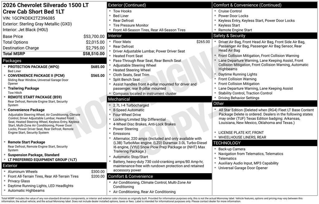 2026 Chevrolet Silverado 1500 LT