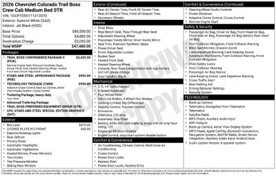 2026 Chevrolet Colorado Trail Boss