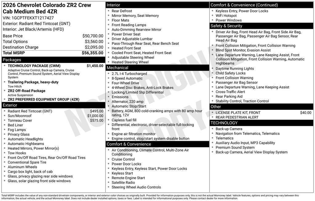 2026 Chevrolet Colorado ZR2