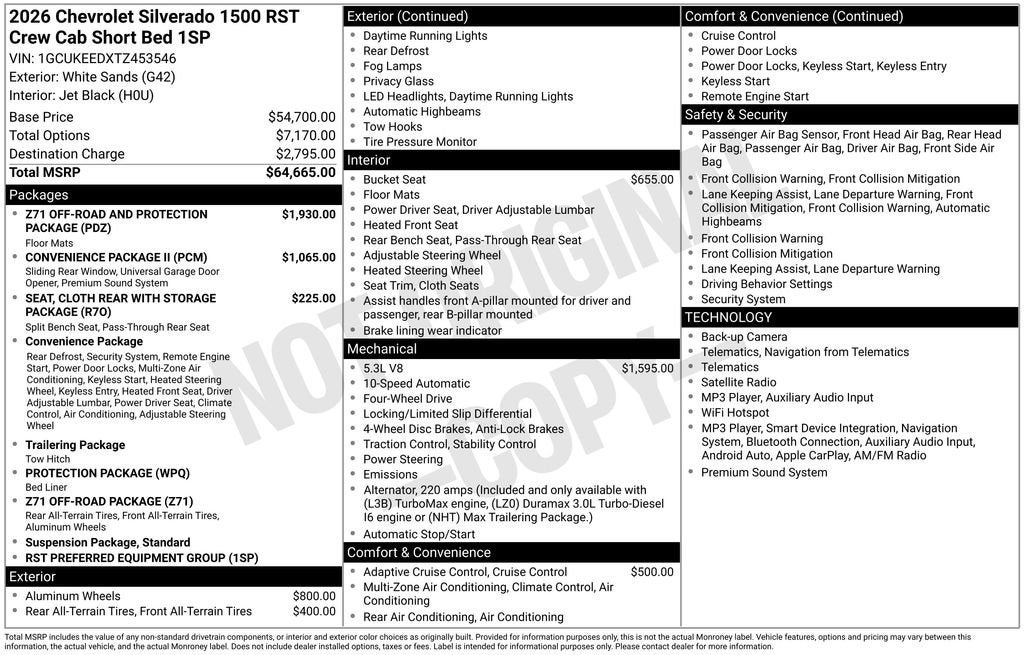 2026 Chevrolet Silverado 1500 RST