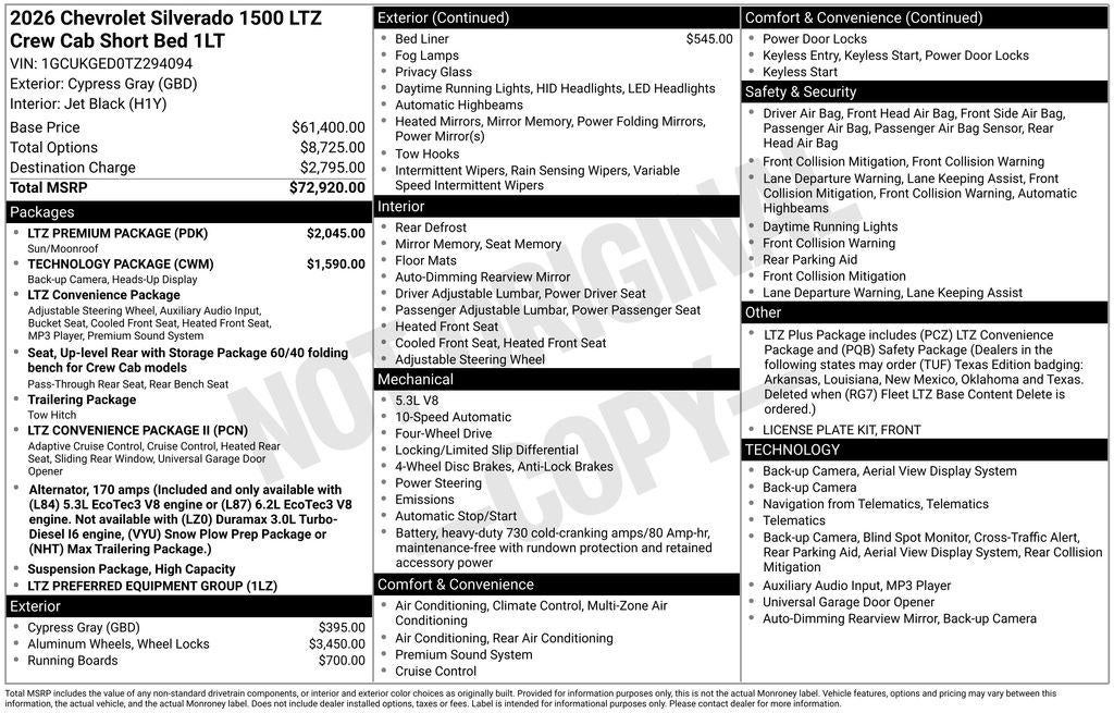 2026 Chevrolet Silverado 1500 LTZ