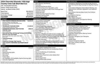 2026 Chevrolet Silverado 1500 High Country