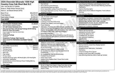 2026 Chevrolet Silverado 1500 High Country