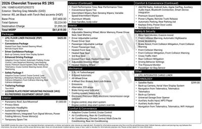 2026 Chevrolet Traverse RS