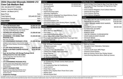 2026 Chevrolet Silverado 3500 HD LTZ