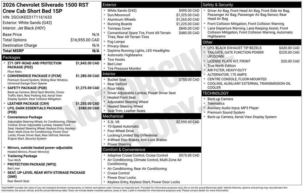 2026 Chevrolet Silverado 1500 RST