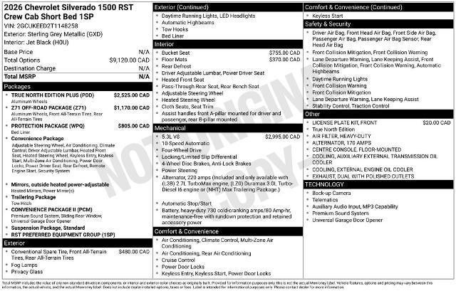 2026 Chevrolet Silverado 1500 RST