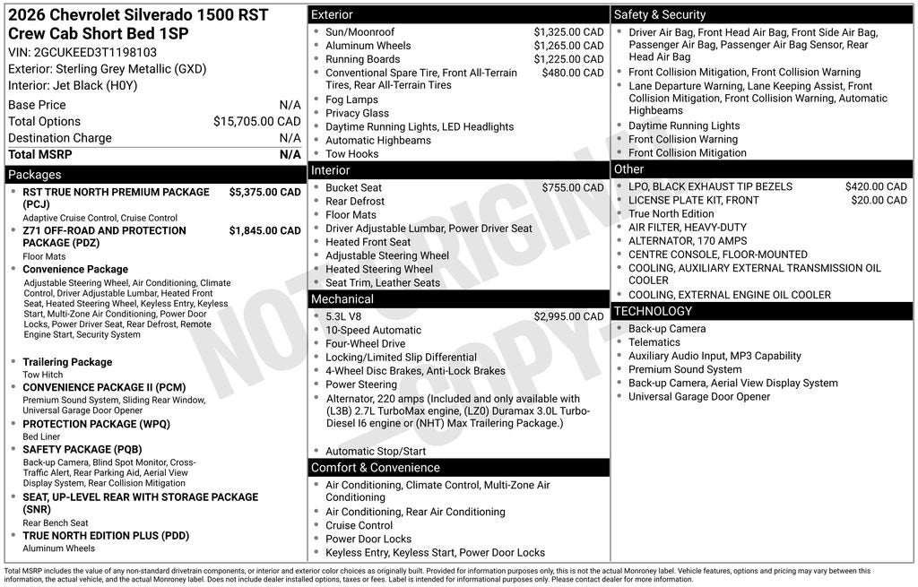 2026 Chevrolet Silverado 1500 RST