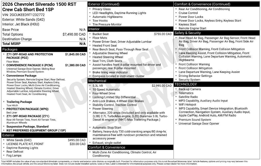 2026 Chevrolet Silverado 1500 RST