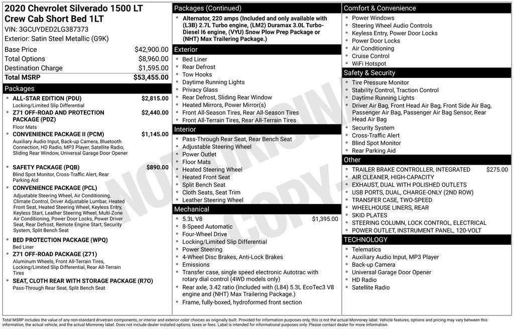 2020 Chevrolet Silverado 1500 LT