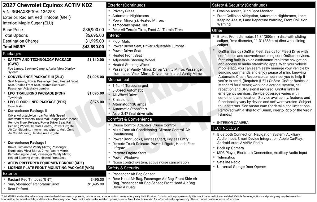 2027 Chevrolet Equinox ACTIV