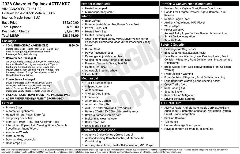 2026 Chevrolet Equinox ACTIV