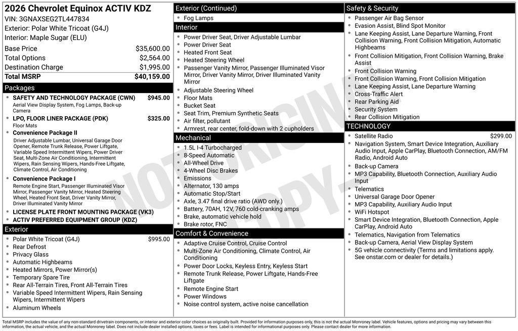 2026 Chevrolet Equinox ACTIV