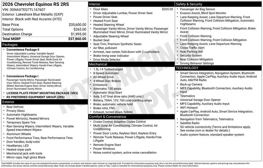 2026 Chevrolet Equinox RS