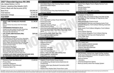 2027 Chevrolet Equinox RS