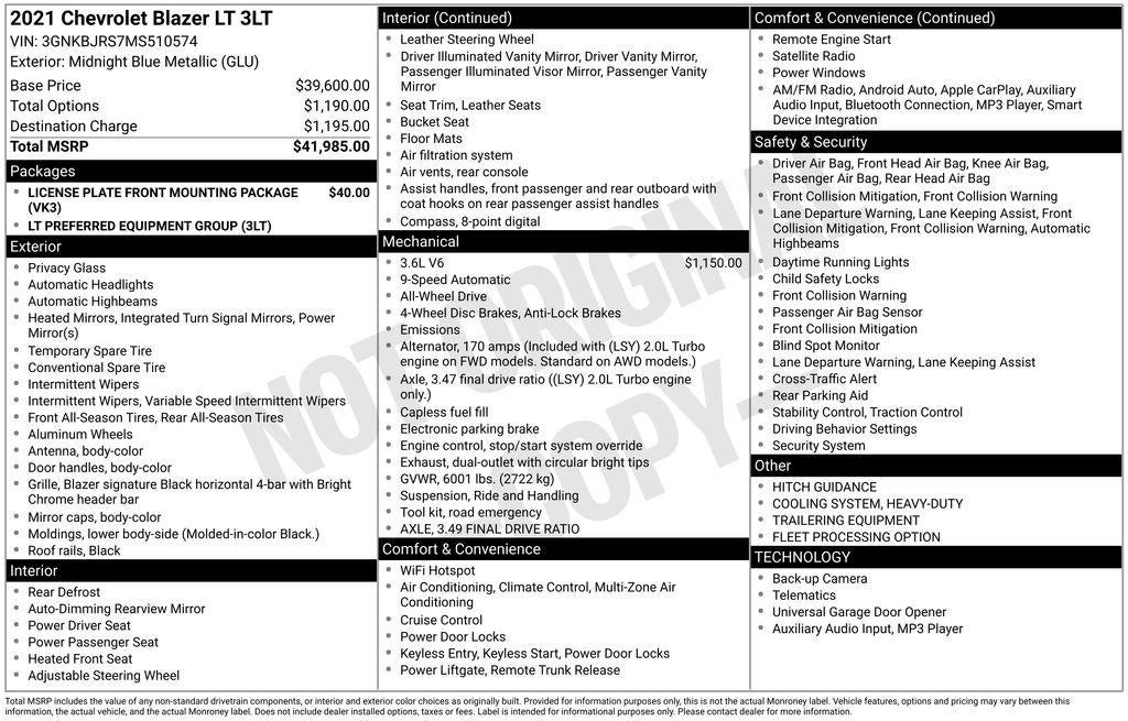 2021 Chevrolet Blazer LT