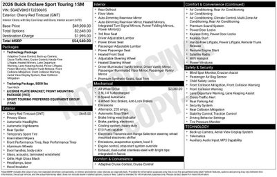 2026 Buick Enclave Sport Touring