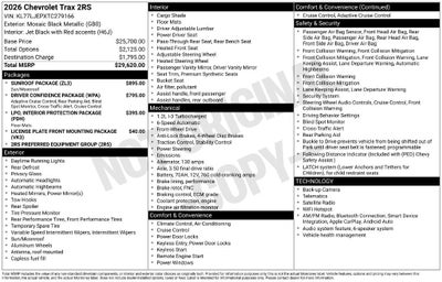 2026 Chevrolet Trax 2RS