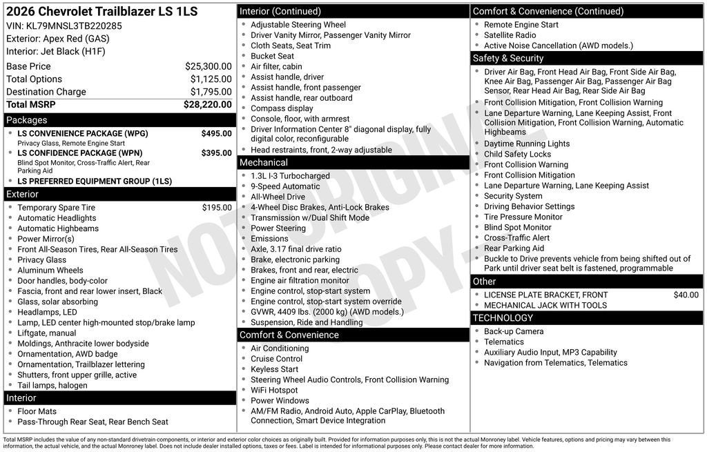 2026 Chevrolet Trailblazer LS