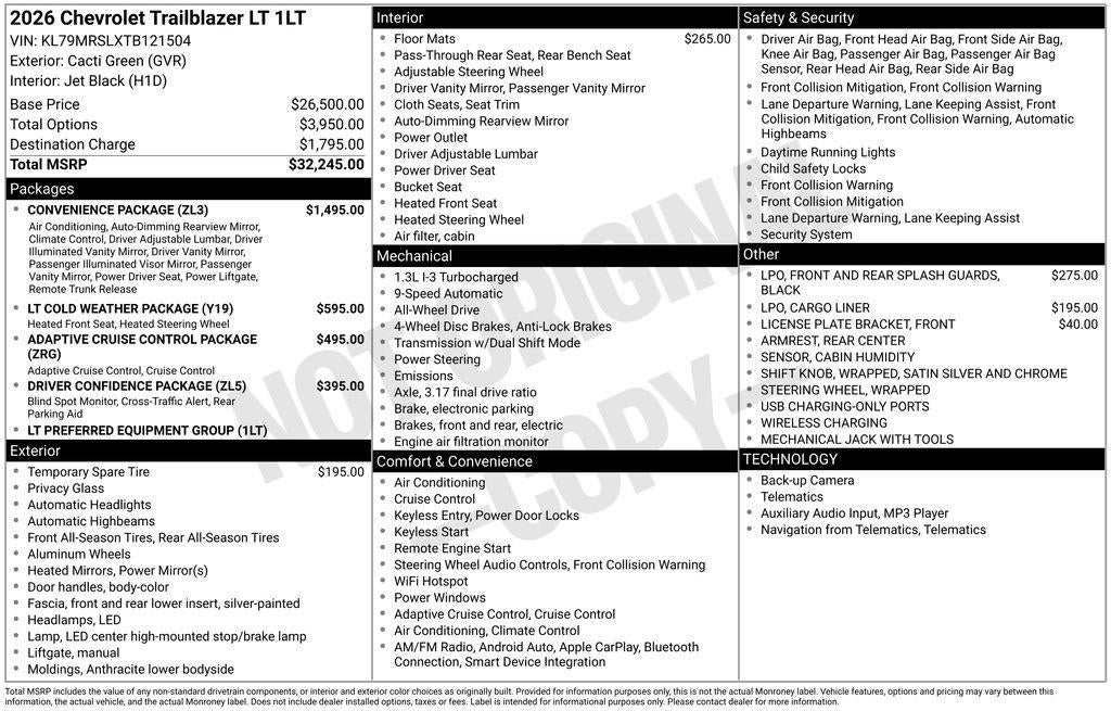 2026 Chevrolet Trailblazer LT
