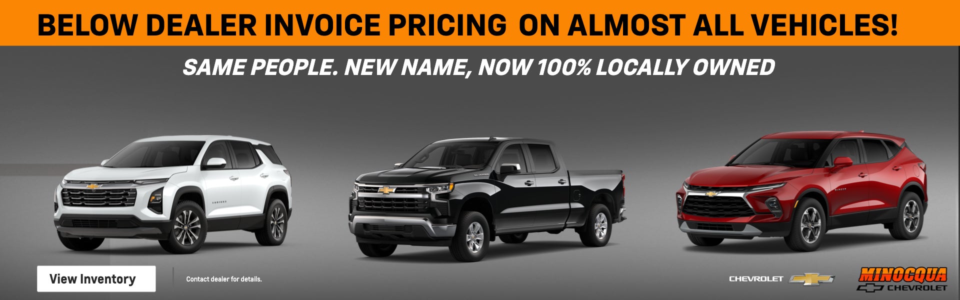 Below Dealer Invoice Pricing on Almost All Vehicles